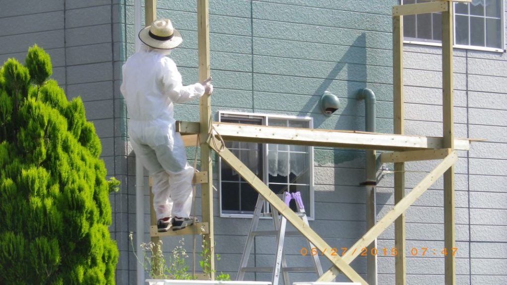 外回り作業２－４　壁塗１