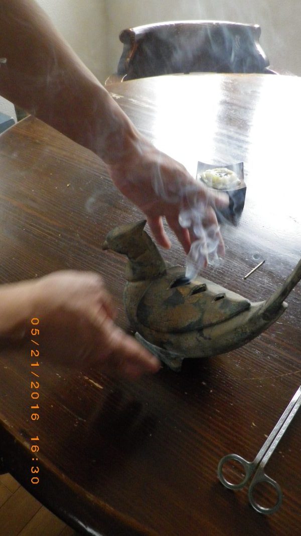 外階段　タイル貼り　コーナー仕上げ